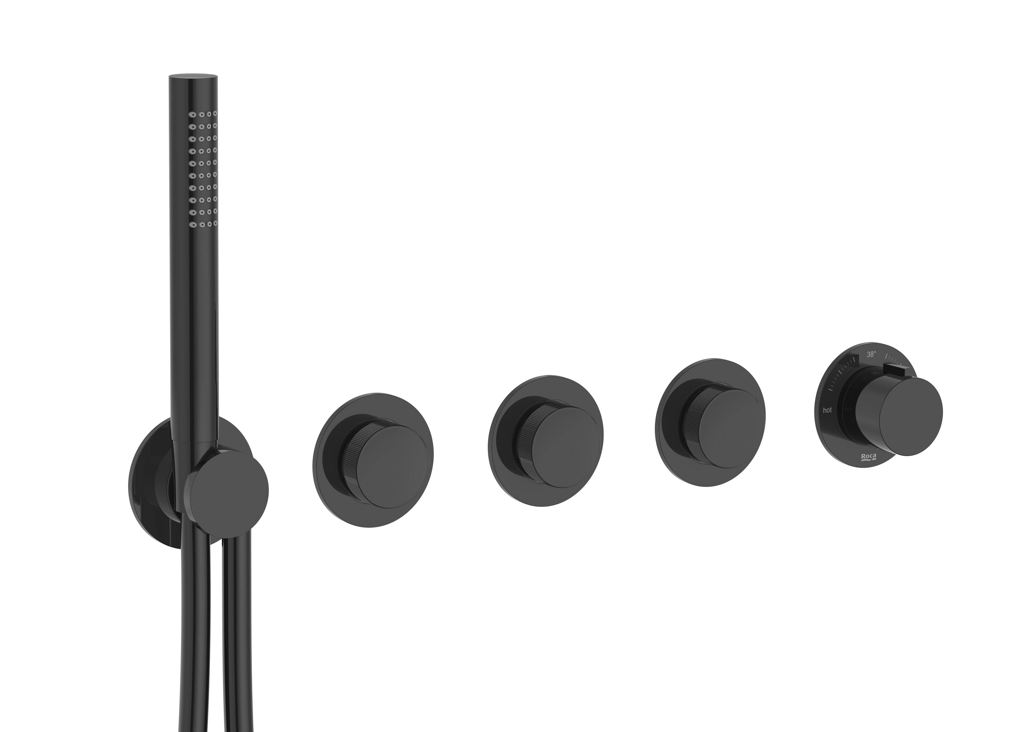 Латунный термостатический смеситель для душа с 5 отверстиями и ручным душем Roca T_Multi ARCH-00113942 - Вид №1