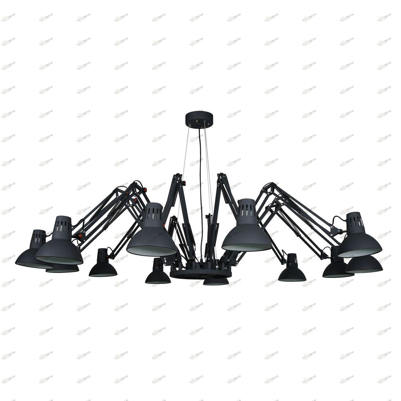Подвесная люстра Arte Lamp Ragno A2043SP-12BK черная ARTE LAMP ДИЗАЙНЕРСКИЕ, RAGNO BLACK 109275 Черный 
