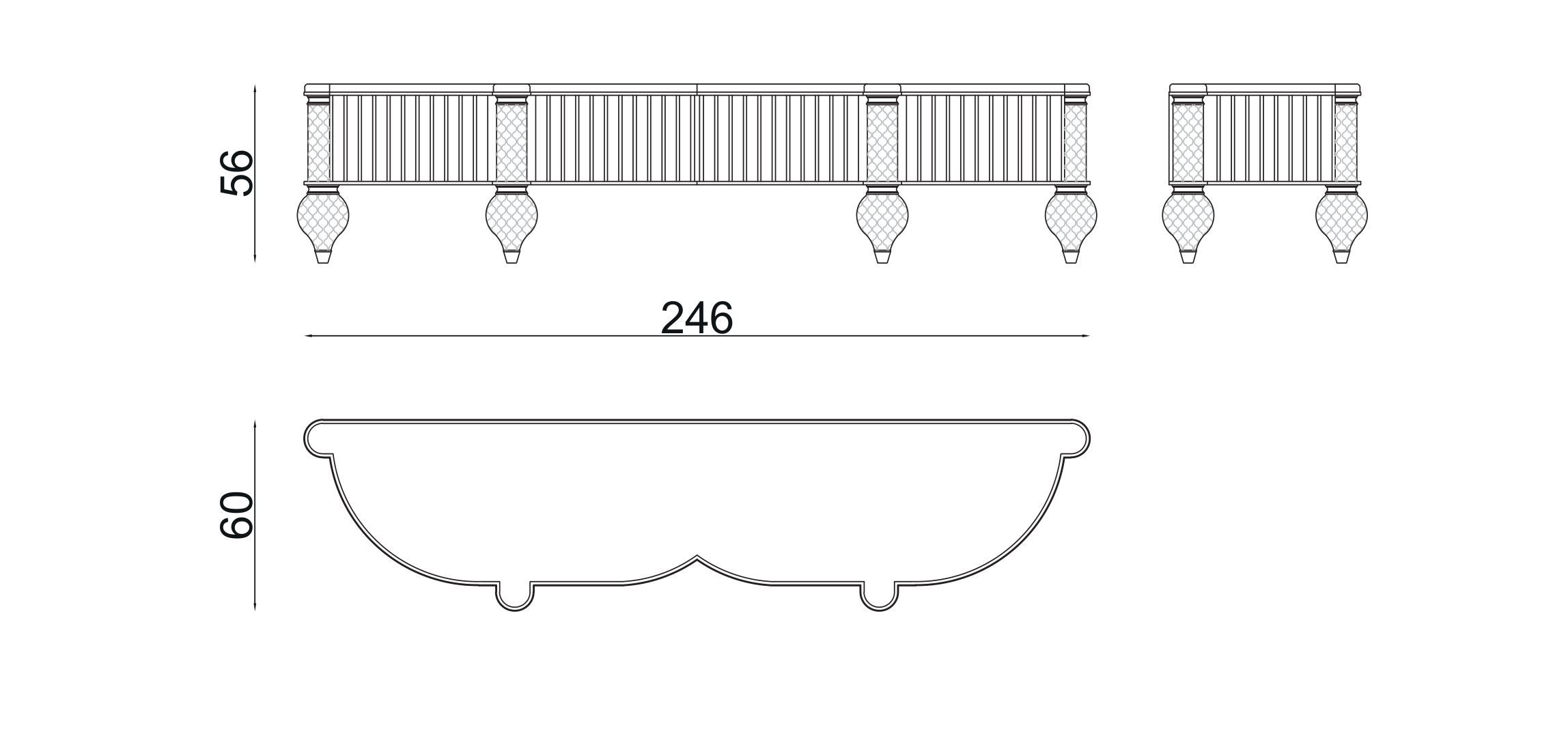 Шкаф для телевизора с распашными дверцами Zebrano Velovis ARCH-00048687 - Вид №5