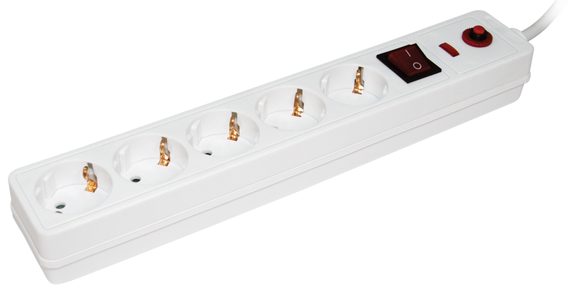 WFP10-16-05-01-N Сетевой фильтр сф-05к-выкл. 5 мест 2р+pе/1,5метра 3х1мм2 иэк ITK Santreyd 