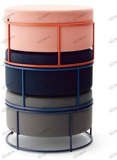 COR Круглый пуф на колесиках Drop sun-id-1423230