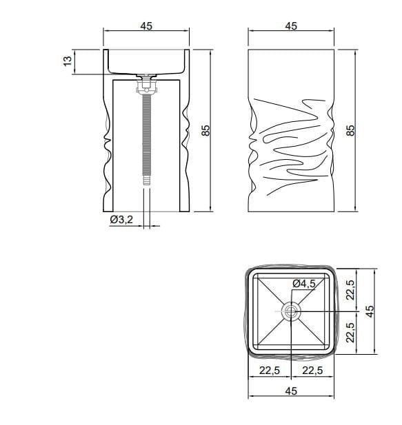 Каррарский мрамор квадратный отдельно стоящий умывальник Antoniolupi OSSIMORO ARCH-00146445 - Вид №6