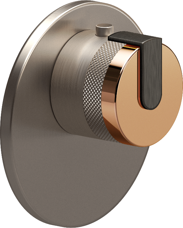 E-8027-R1RG-L1BOX-BNi-T Термостатический переключатель 3/4-Внешняя часть GRAFF MOD+