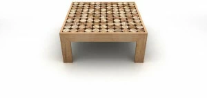 mg12 Низкий квадратный журнальный столик из массива дерева Sofia
