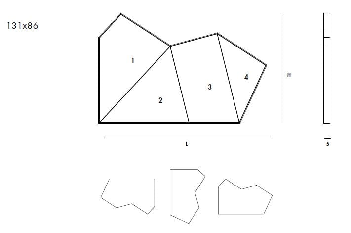 Настенное зеркало Sovet Italia ORIGAMI ARCH-00113043 - Вид №6