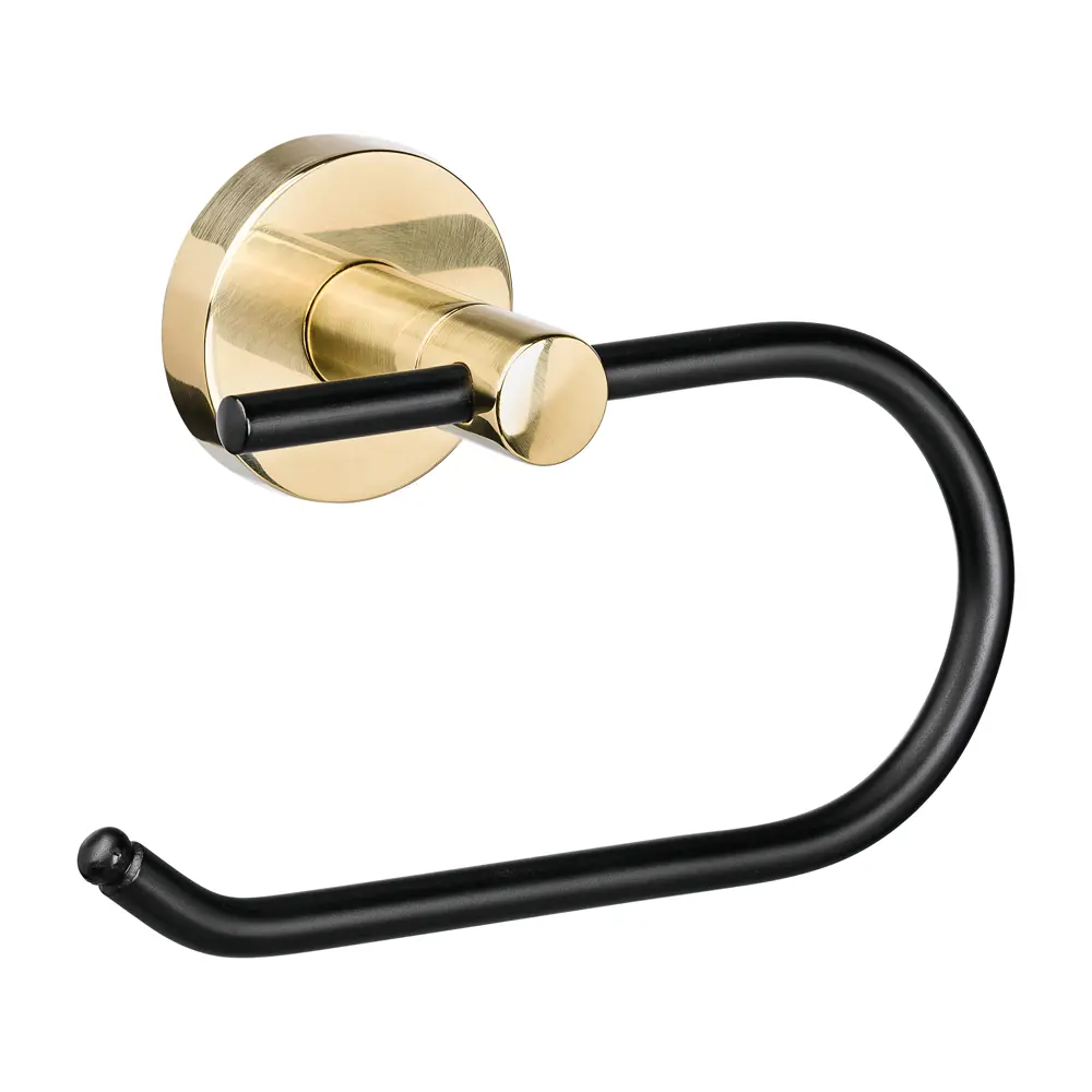Держатель туалетной бумаги Moroshka Oro Nero цвет чёрный/золотой STLM-2097785