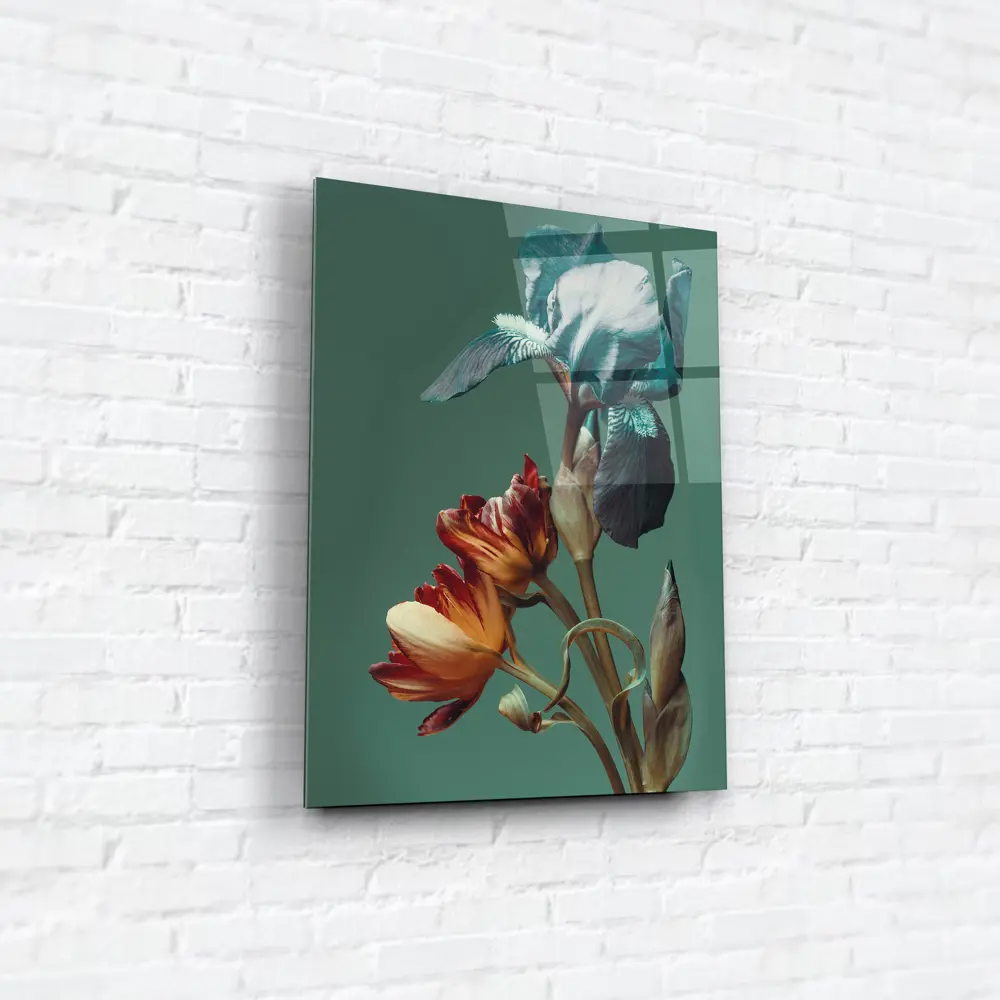 Картина на стекле "Цветы зеленые" 60x80 см 82924207 STLM-2153786 ARTABOSKO  - Вид №3
