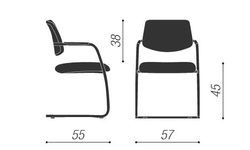 Тканевый консольный стул с подлокотниками Moschella URBANO ARCH-00027273 - Вид №6