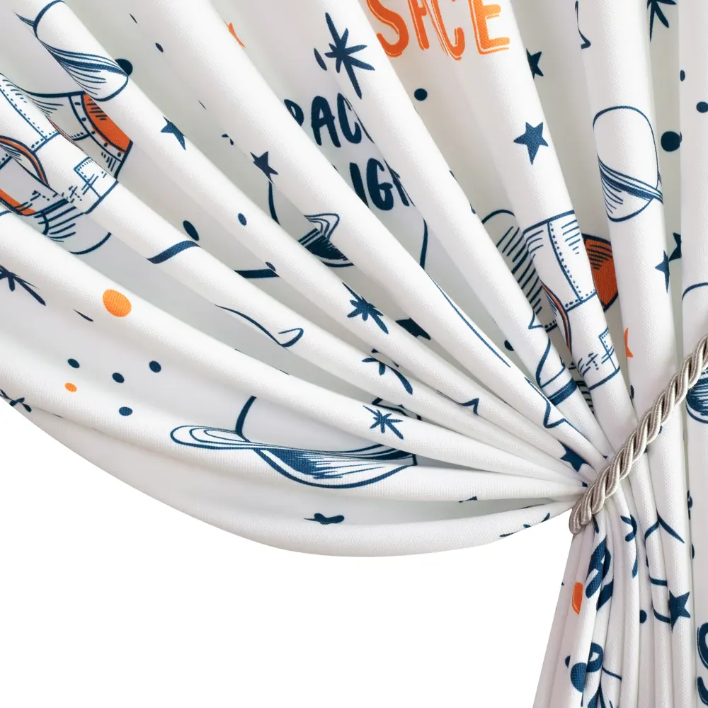 Штора на ленте Галактика 160x260 см цвет синий GARDEN STLM-2174676