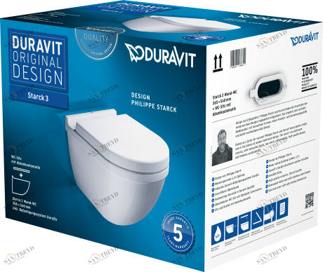 42250900A1 Подвесной унитаз настенный Белый Duravit Starck 3 Германия