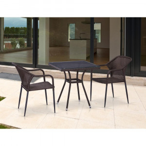 T282BNT/Y35-W2390 Brown 2Pcs Комплект плетеной мебели Afina