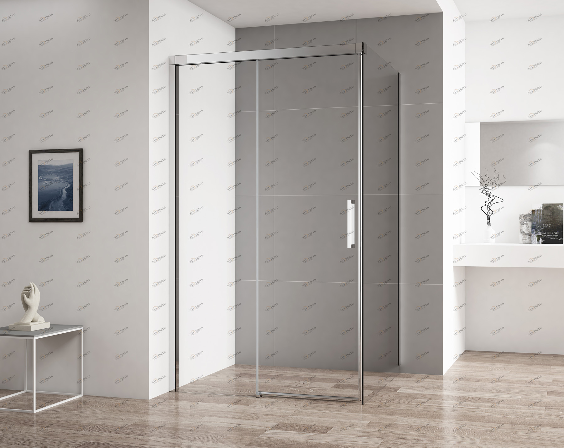 Душевой уголок CEZARES DUET SOFT-AH-1-130/90-C-Cr 