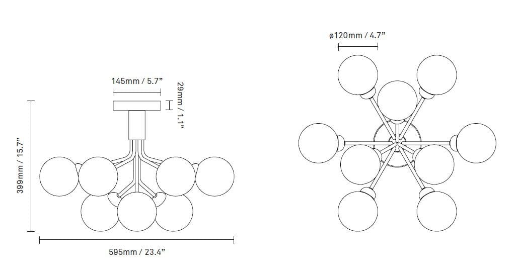 Потолочный светильник из дутого стекла Nuura Apiales ARCH-00119667 - Вид №14