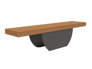 Стальная и деревянная скамья