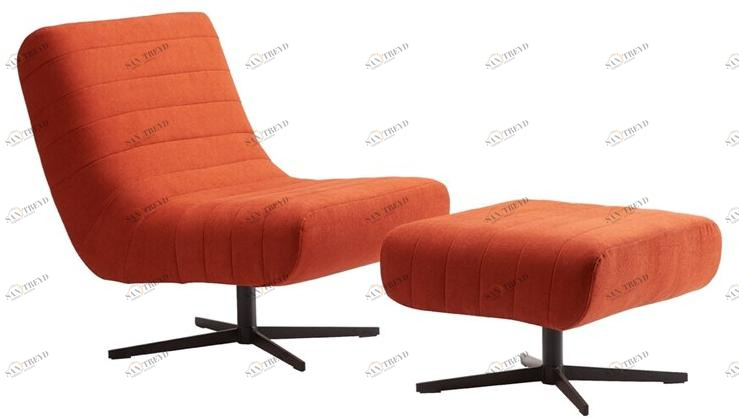 ROSSIN Мягкое кресло из акриловой ткани с 4 спицами Riffel sun-id-1347656