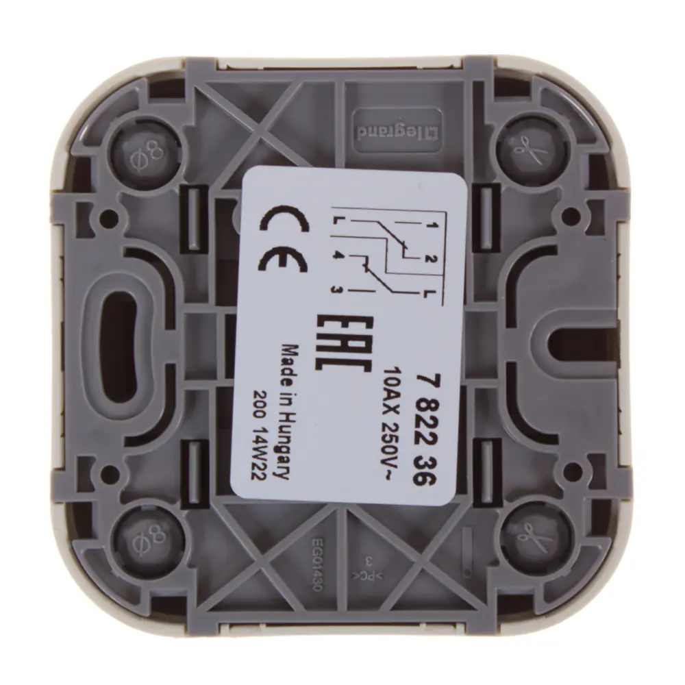 Legrand Quteo - двухклавишный переключатель накладной слоновая кость 17824495 STLM-0008722 - Вид №2