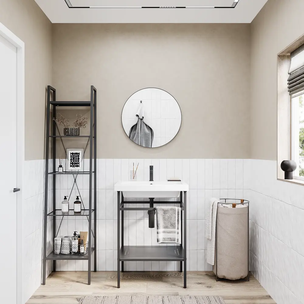 Опора для раковины напольная Бруклин 50 см цвет черный KONSENSA STLM-2099947 - Вид №4