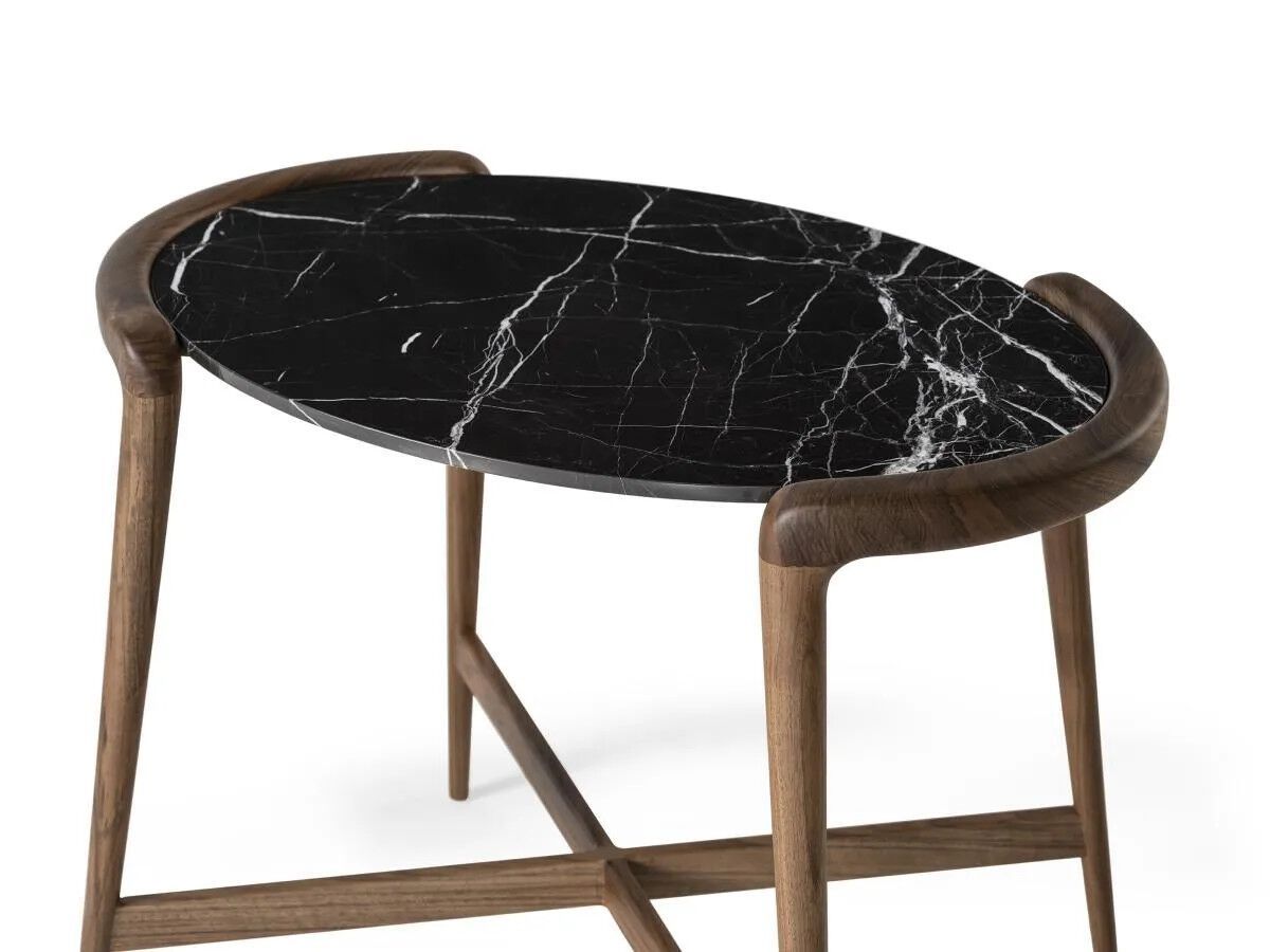 Высокий журнальный столик из грецкого ореха с мраморной столешницей Mobi Versus ARCH-00033913 - Вид №4