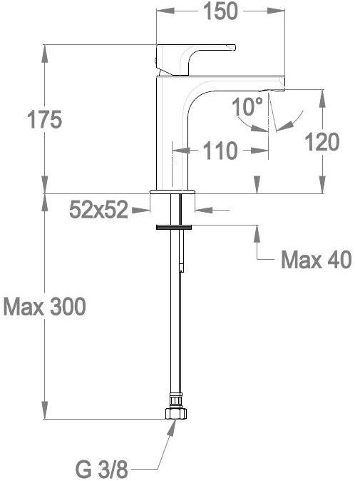 Fir Italia Смеситель для умывальника, однорычажный Daily 44 4411200 - Вид №2