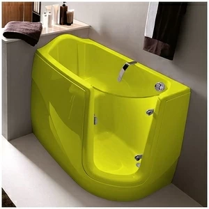 Ванна GRUPPO TREESSE GEN-X V3311-SX-Z угловая сидячая с дверью левосторонняя желтая
