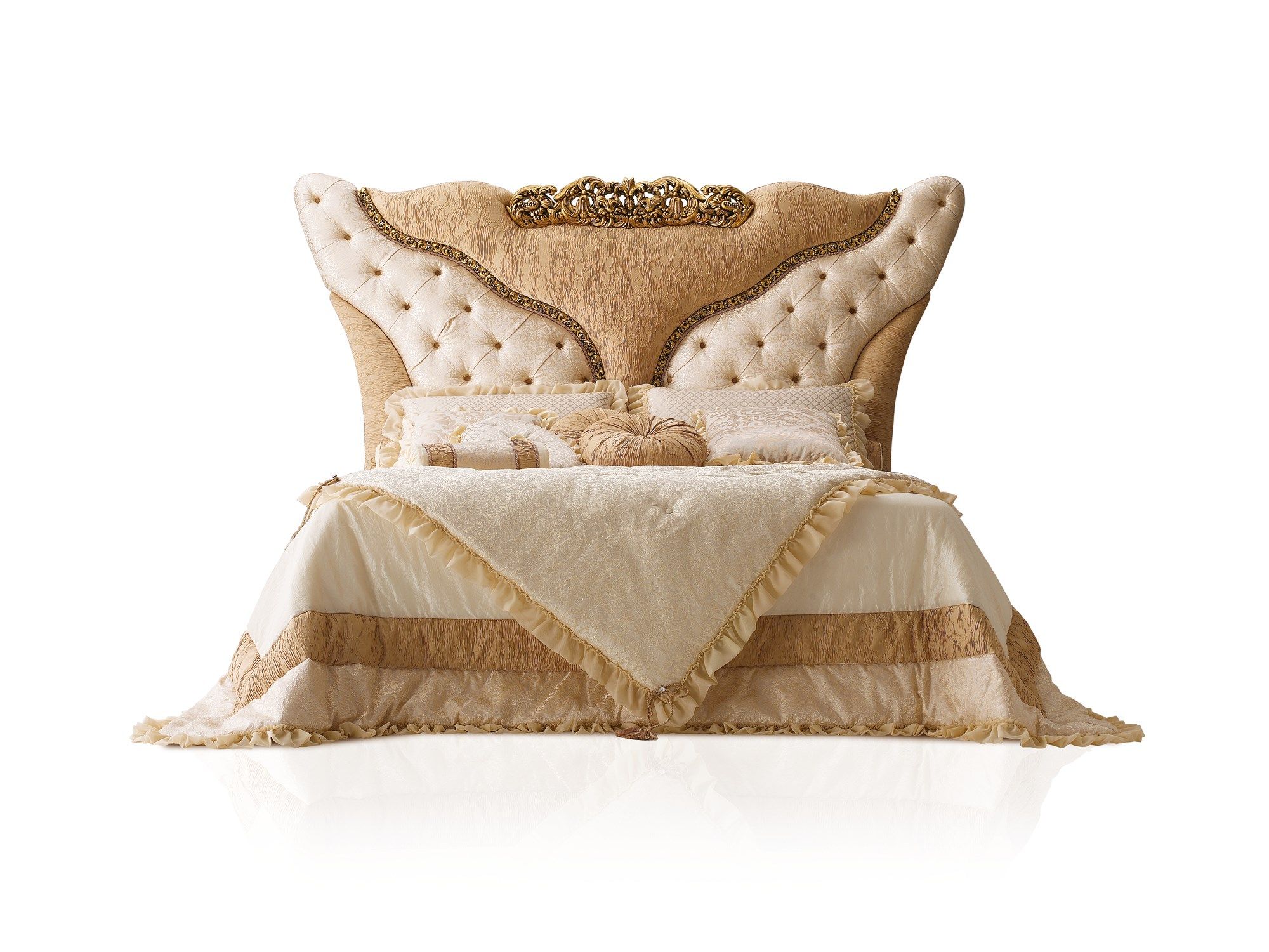 Двуспальная кровать с мягким изголовьем A.R. Arredamenti Grand Royal ARCH-00070295 - Вид №1