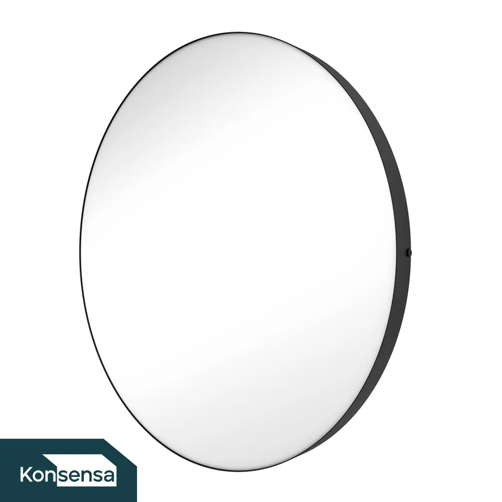 Зеркало для ванной KONSENSA Бруклин 55 см круглое цвет черный STLM-2141659 - Вид №2