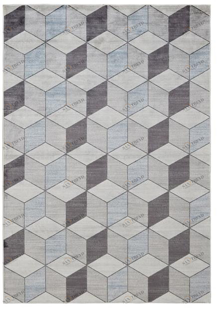 De Dimora Прямоугольный коврик из вискозы с геометрическими мотивами Atmosphere 965-6646