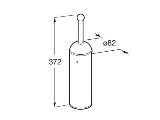 Металлическая настенная туалетная щетка Roca Carmen ARCH-00019531 - Вид №1
