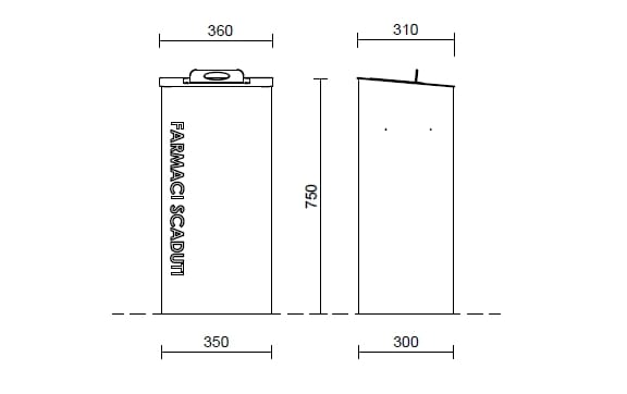 Стальная стойка для мусора с истекшим сроком годности Studio Città MEDICAL ARCH-00059153 - Вид №3