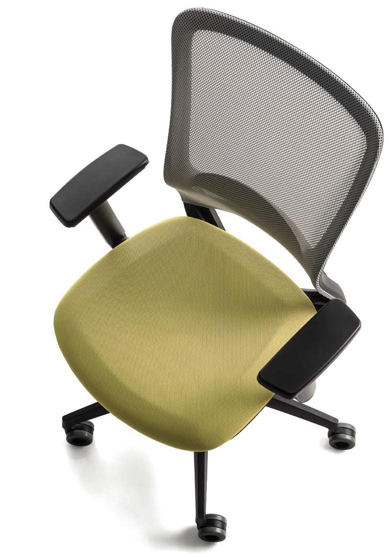 Luxy Сетчатое офисное кресло на 5 спиц с подлокотниками на колесиках Pop sun-id-1393731 - Вид №6