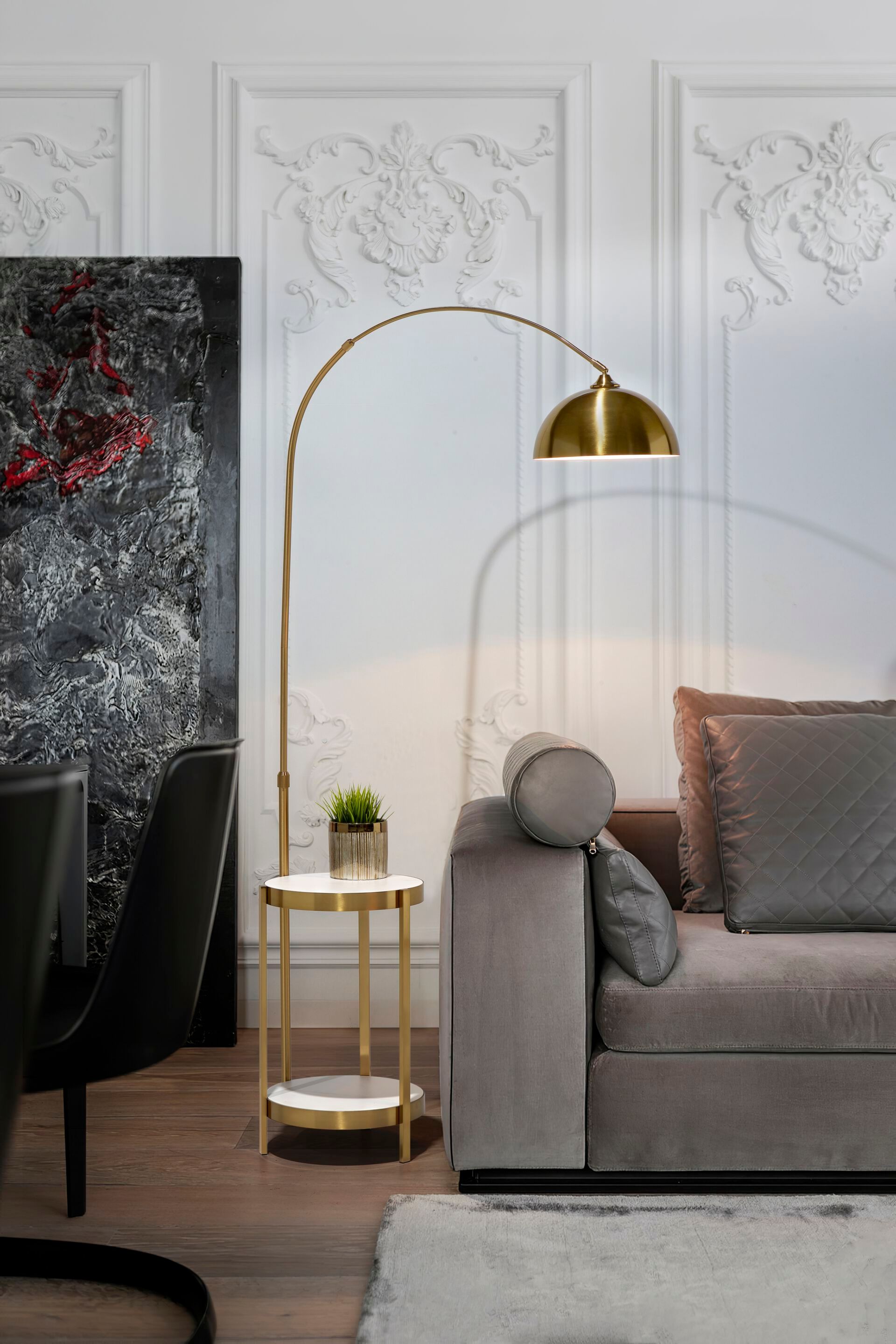 Металлическая дуговая лампа с журнальным столиком K-Lighting ARC TABLE ARCH-00129227 - Вид №3