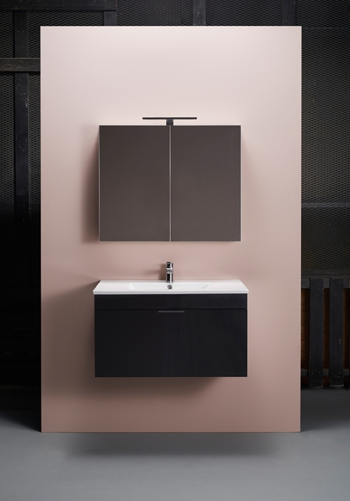 1580021 Go Шкаф Для Умывальника 800 Черный Hafa  Черный  - Вид №1