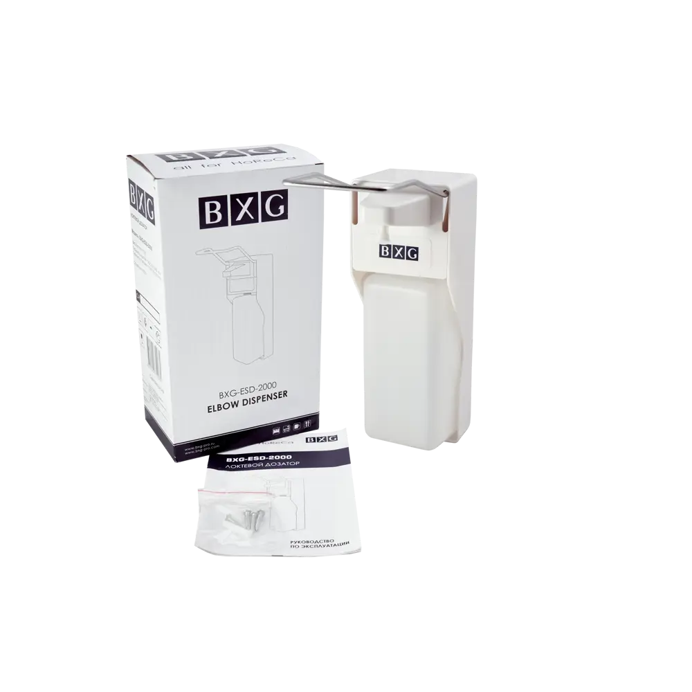 Дозатор локтевой для жидкого мыла BXG ESD-2000 подвесной цвет белый STLM-2188052 - Вид №1