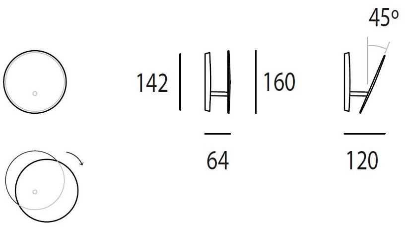 millelumen Настенный светильник из алюминия Millelumen circles 05-w40w-001 - Вид №5