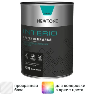 Краска для колеровки для стен и потолков Newtone Interio прозрачная база С 0.8 л 85634044 STLM-2147916