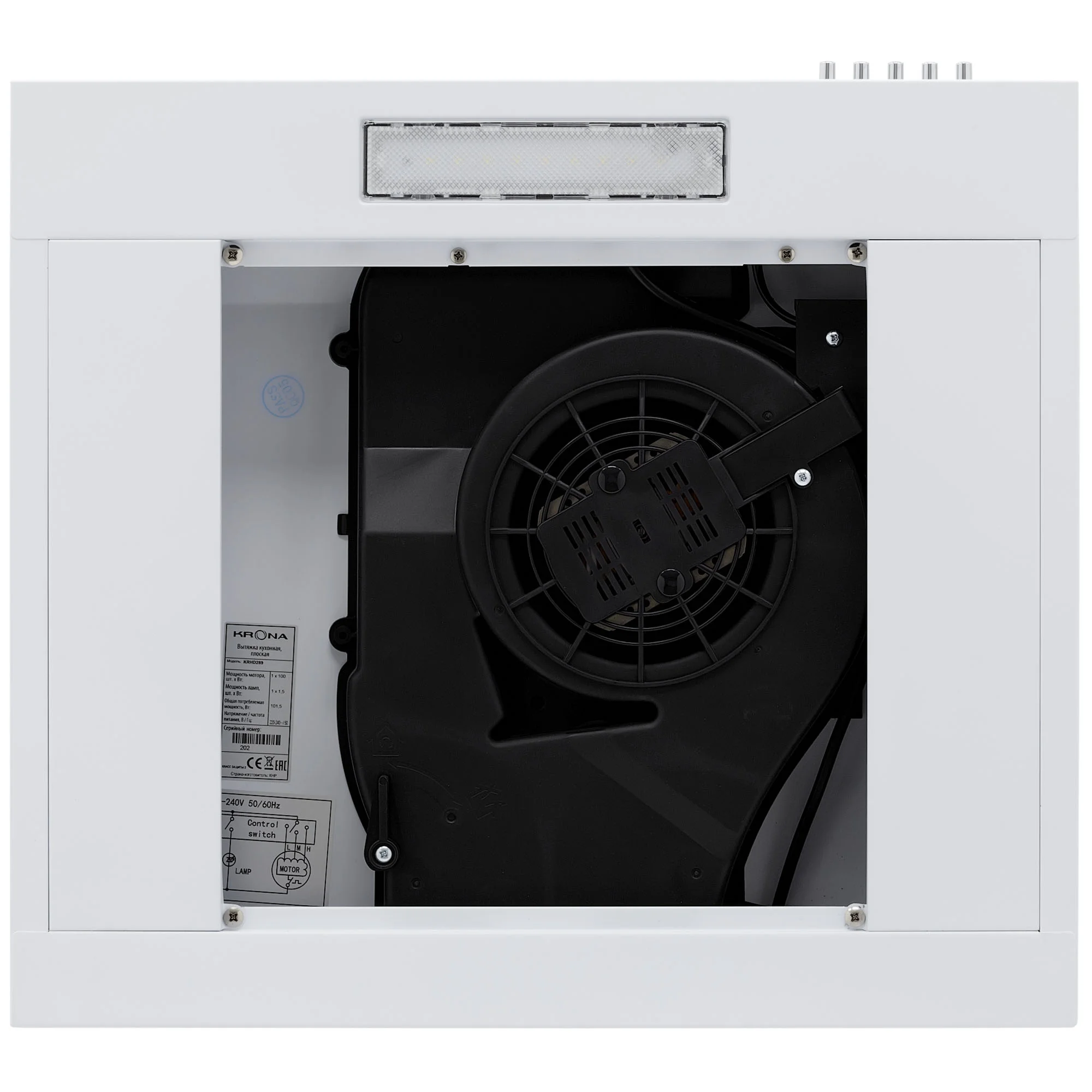 9282051 Вытяжка подвесная KRONA JILLIAN 500 white PB белый/белый KRONA1 STDN-0060821 - Вид №6
