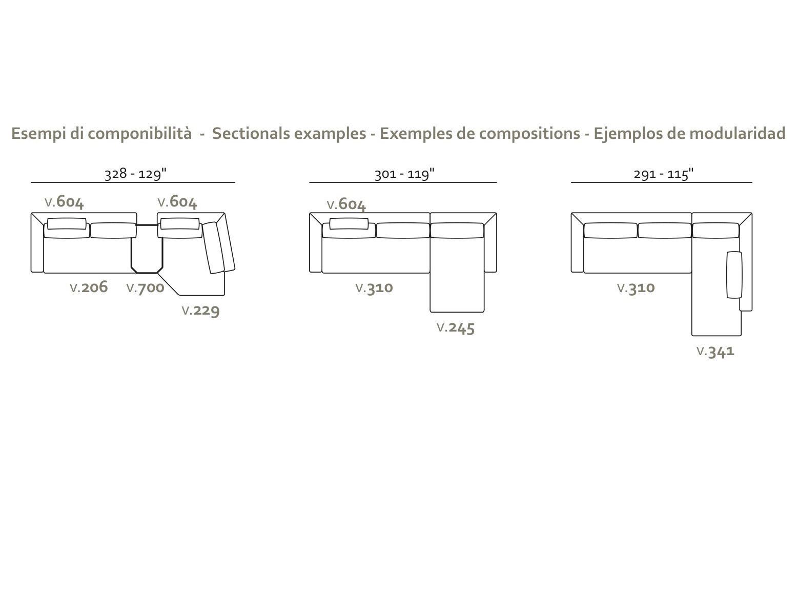 Модульный тканевый диван Max Divani VIBE ARCH-00128562 - Вид №10