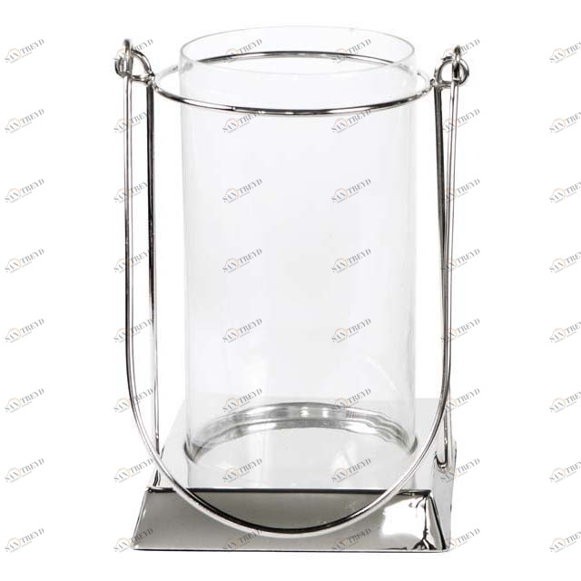 Подсвечник-фонарь стеклянный серебристый Heritage Medium от Eichholtz EICHHOLTZ EICHHOLTZ 060394 Прозрачный;серебро 