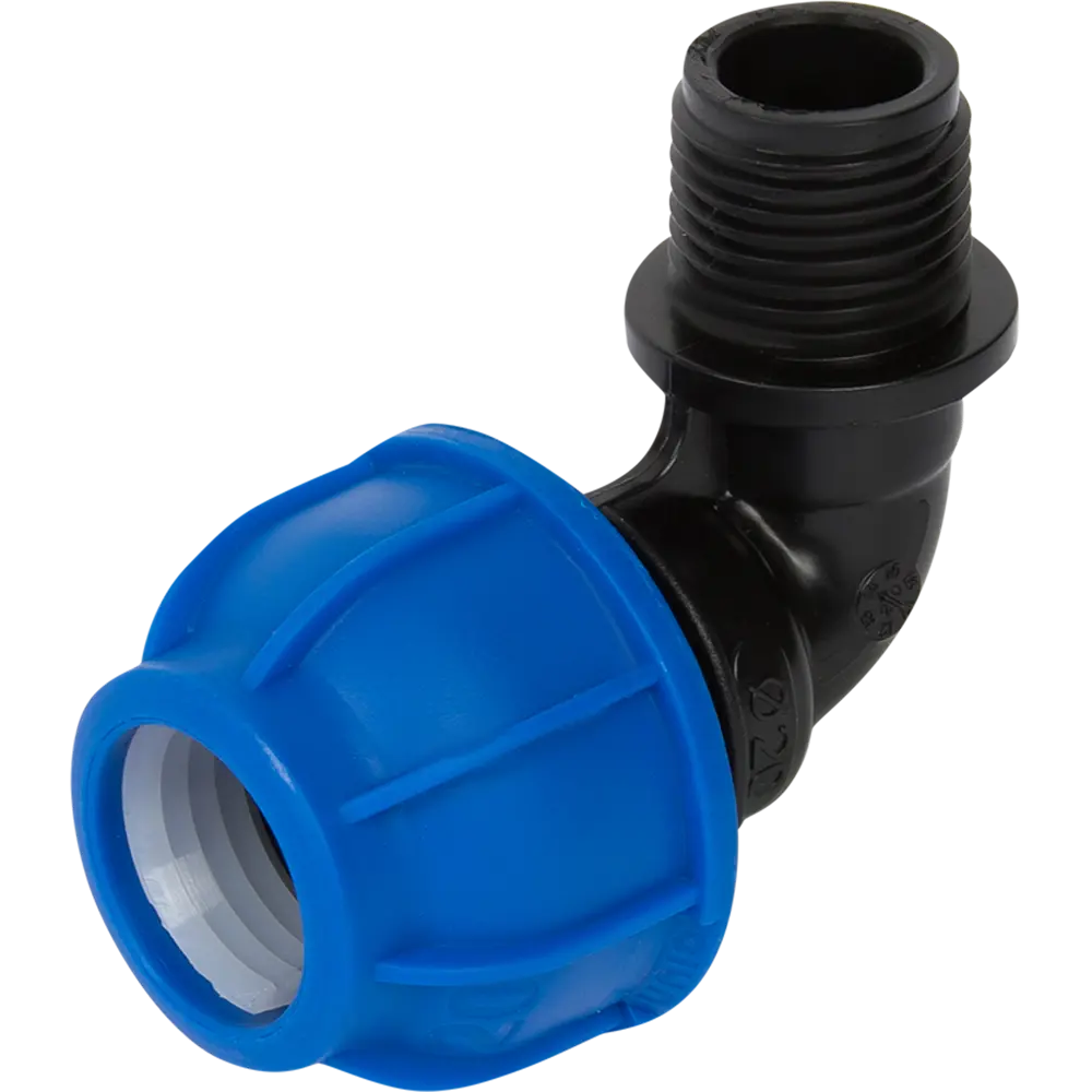 ПОЛИТЭК Угловой отвод 90° для труб 20 мм с резьбой 1/2" 13503707 STLM-0003240