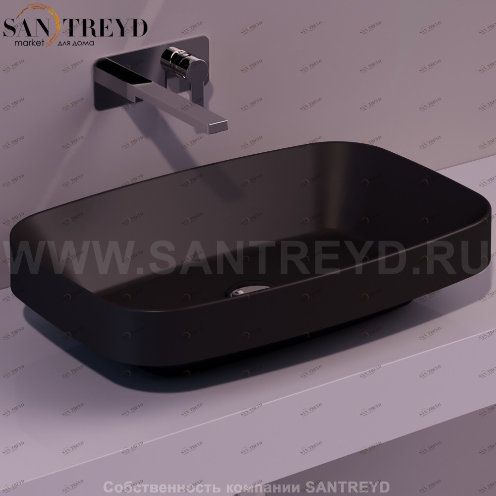 BB11NEROMATT Накладная раковина на столешницу  прямоугольная Simas Baden Baden