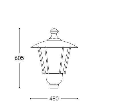 Латунный фонарь садовый уличный фонарь Aldo Bernardi лоджия ARCH-00017608 - Вид №3
