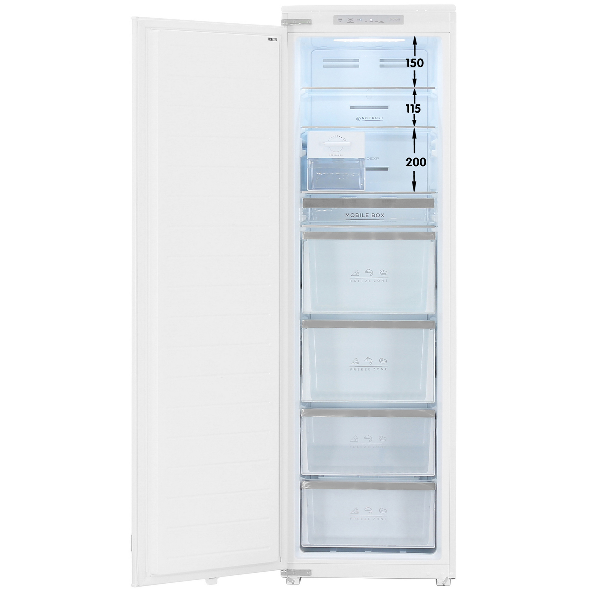 5052351 Встраиваемый морозильный шкаф DEXP BIF4-0210AMA STDN-0005374 - Вид №2