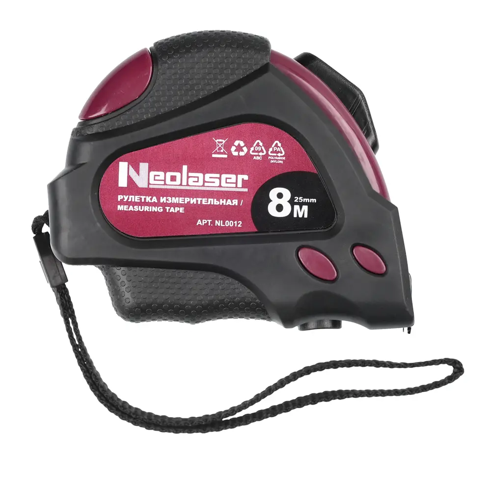 Neolaser NL0012 — профессиональная рулетка с автостопом 8 метров 89430804 STLM-1573996 - Вид №1