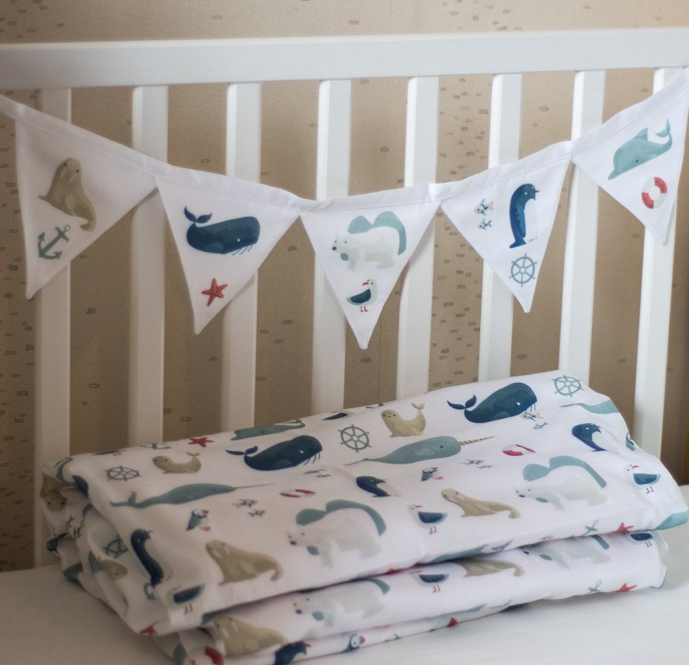 Комплект детского постельного белья "Морские животные" VAMVIGVAM  282095 Белый;голубой Santreyd  - Вид №1