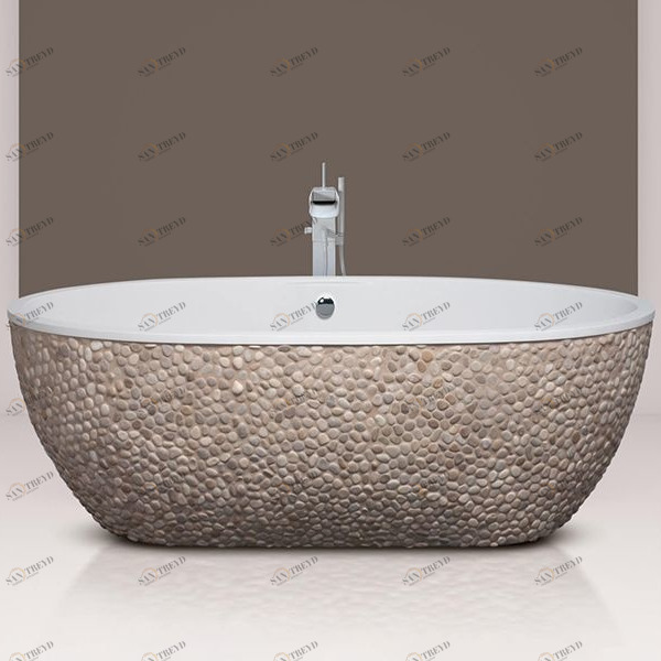 Ванна отдельностоящая Stone One Galets Aquamass