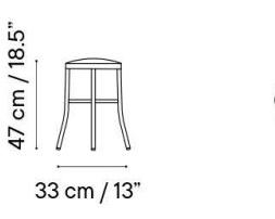iSimar Низкий стальной табурет со встроенной подушкой Puerto 8132 - Вид №1