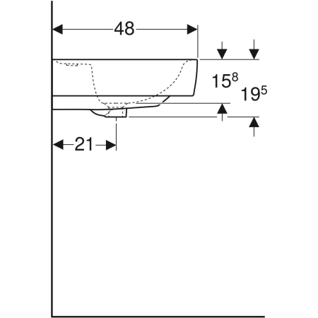 225161000 Накладная раковина Geberit Renova Plan Geberit  - Вид №20