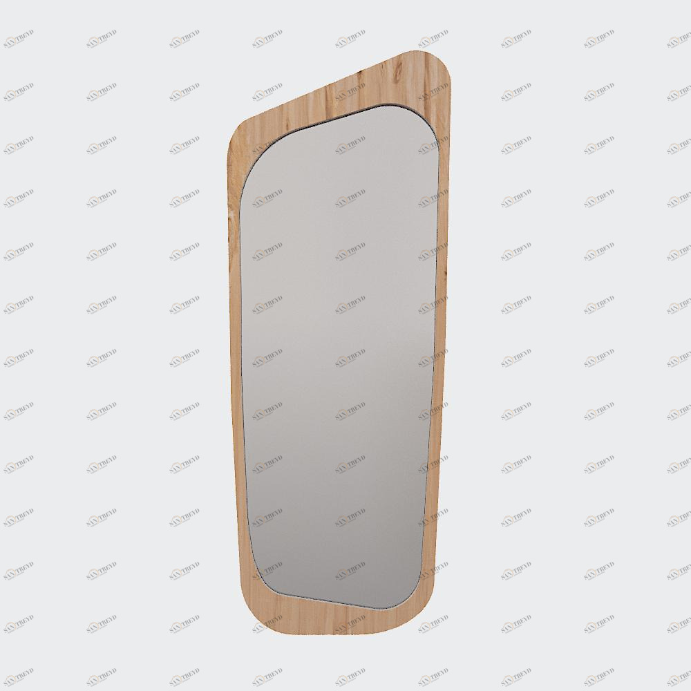 Зеркало настенное большое белое шпон Woodi WOODI ДИЗАЙНЕРСКИЕ 00-3966349 Белый 