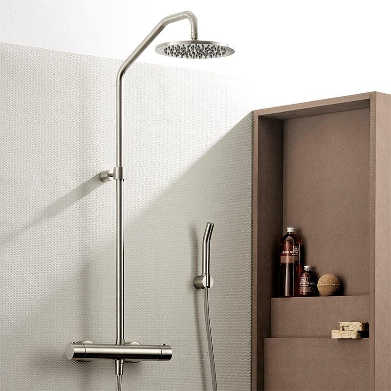 MINA Настенная термостатическая душевая стойка из нержавеющей стали с ручным душем Corsivo 11th22+55100+0700+g20 - Вид №1