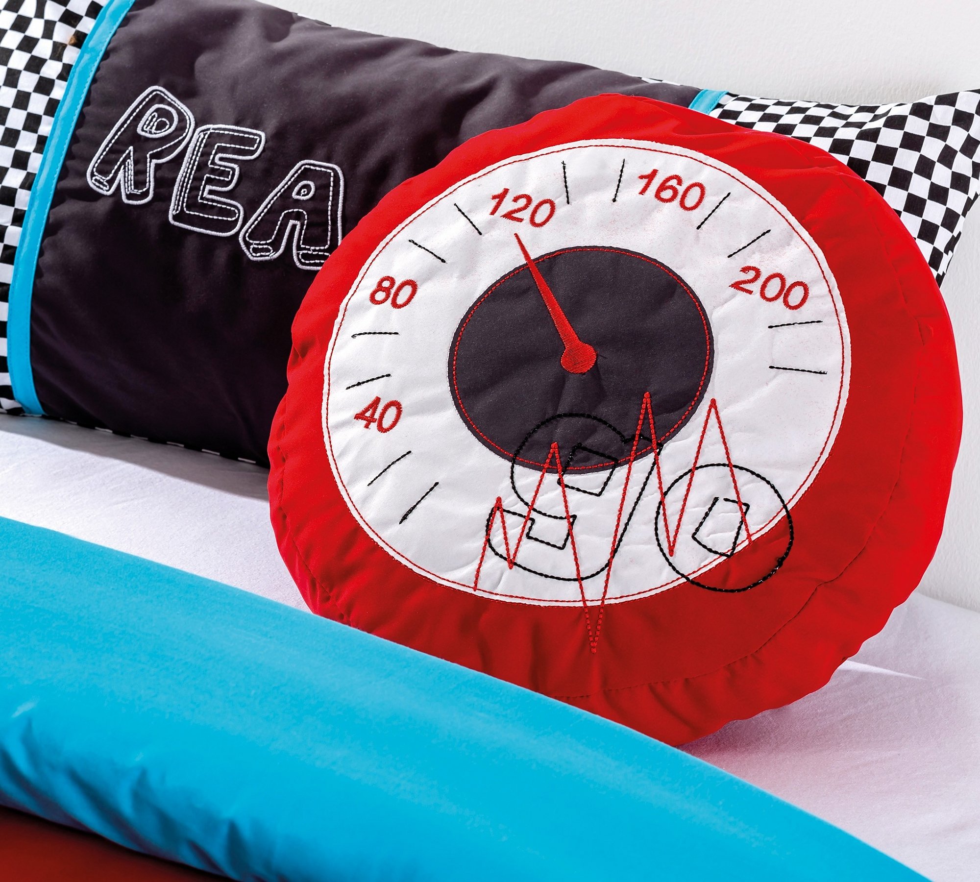 Покрывало детское 90х200 см с 2 подушками красное Bispread CILEK CHAMPION RACER 00-3832458 Красный Santreyd  - Вид №2